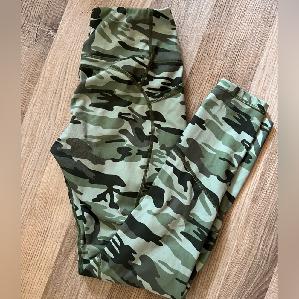 Till you collapse army camo high waisted tummy control leggings.